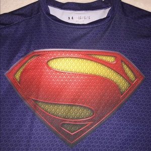 Under Armour compression Superman shirt L